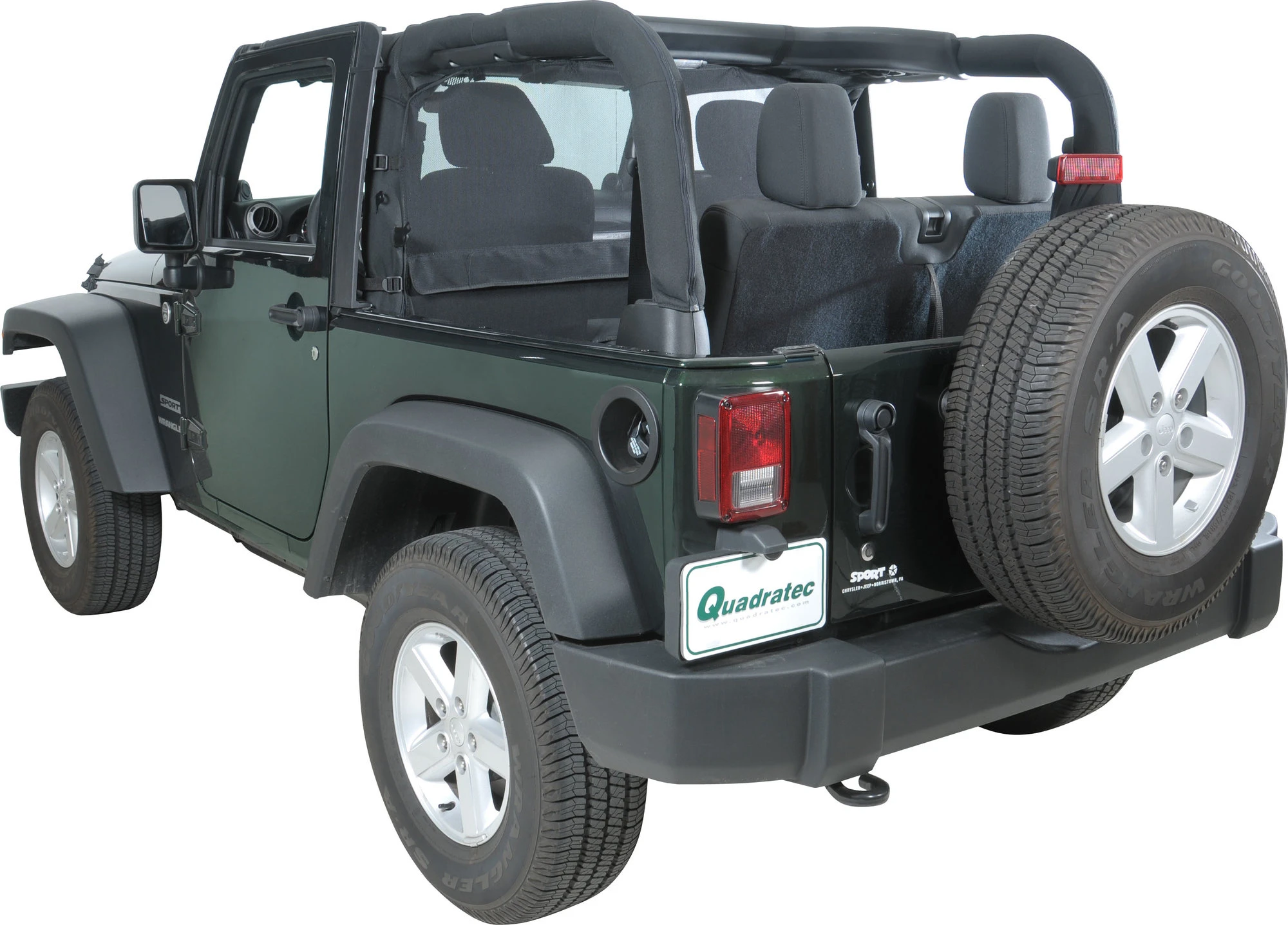 Vertically Driven Products 508006 WIndstopper in Black Mesh for 07-18 Jeep Wrangler JK 2-Door