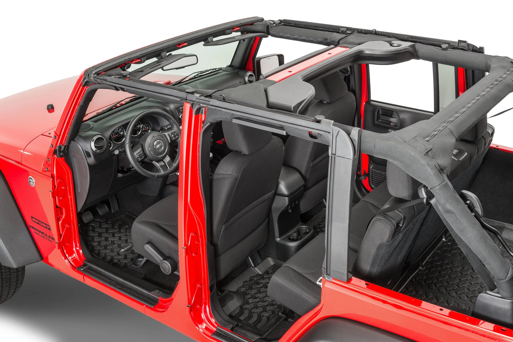 Smittybilt SB91406 OE Style Door Surrounds for 07-18 Jeep Wrangler Unlimited JK 4 Door