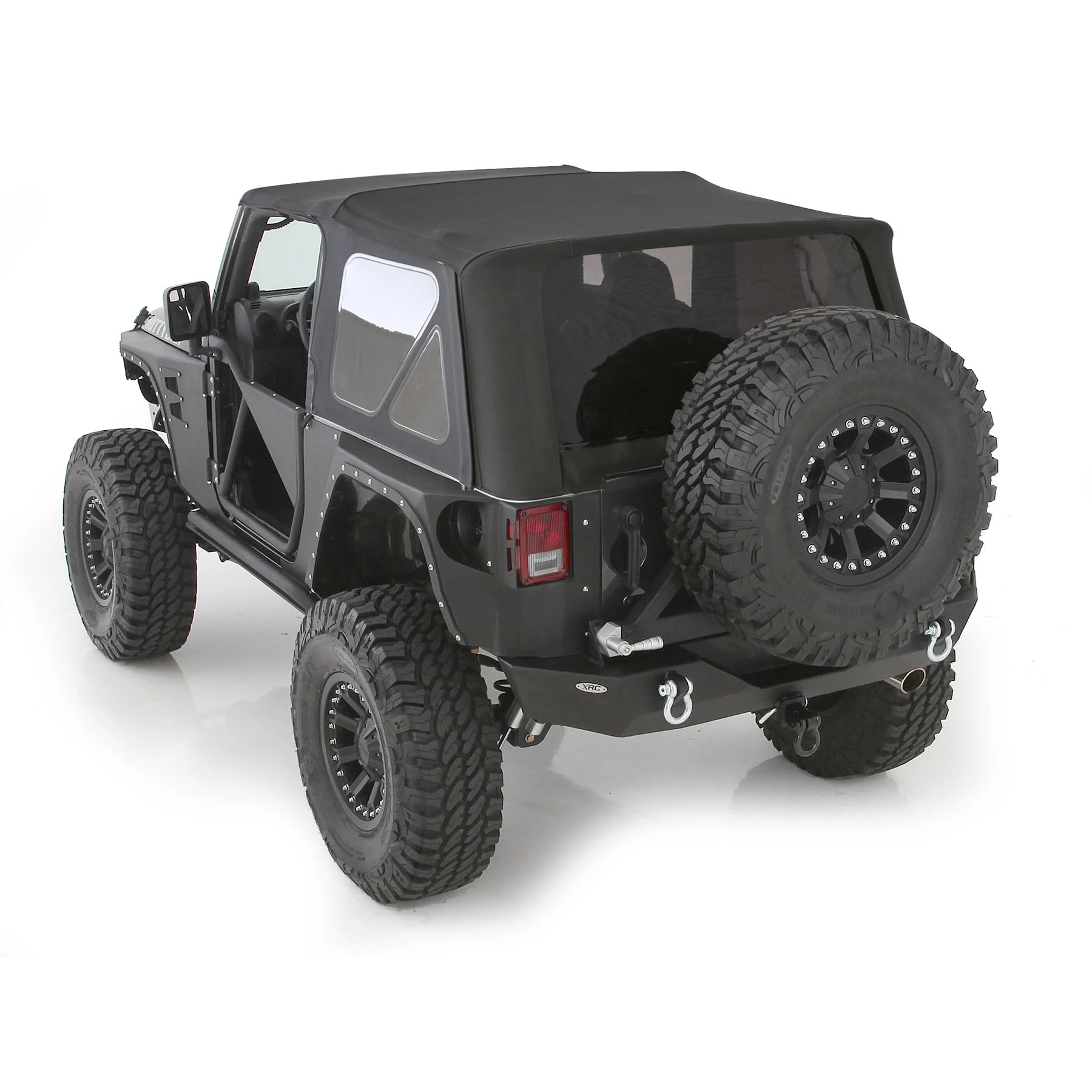 Smittybilt SB9075235 Replacement Soft Top with Tinted Windows in Black Diamond for 10-18 Jeep Wrangler JK 2 Door