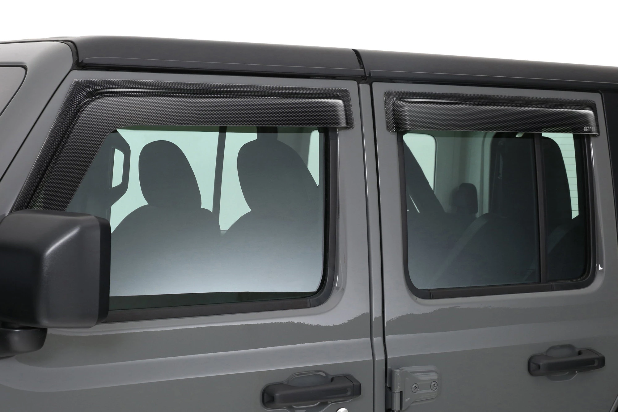 GT Styling 88644X Front & Rear Side Window Ventguards 4pc in Carbon Fiber for 18-26 Jeep Wrangler JL Unlimited & Gladiator JT