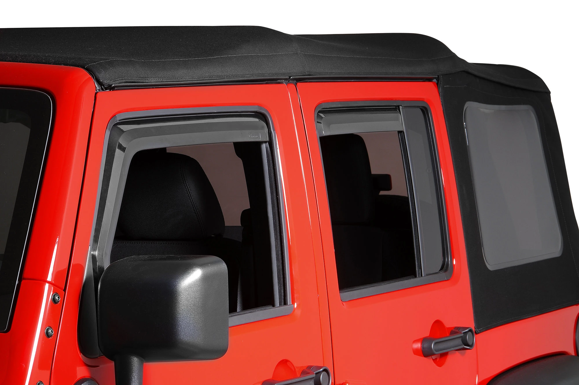 Quadratec 4pc Window Visors for 07-18 Jeep Wrangler JK Unlimited