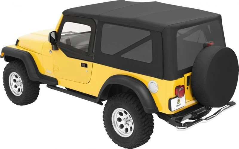 Bestop Supertop NX Soft Top with Upper Doors and Tinted Windows In Black Diamond for 04-06 Jeep Wrangler Unlimited TJ