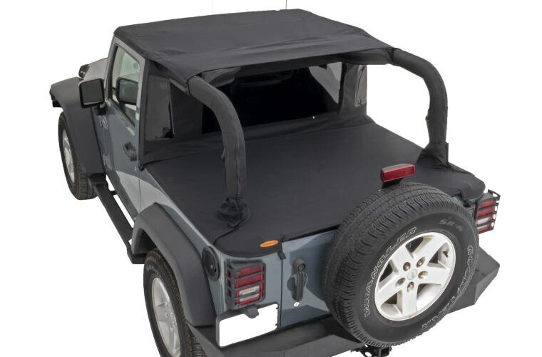 Bushwacker 15235 Trail Armor Twill Flat Back Soft Top for 07-18 Jeep Wrangler JK 2 Door