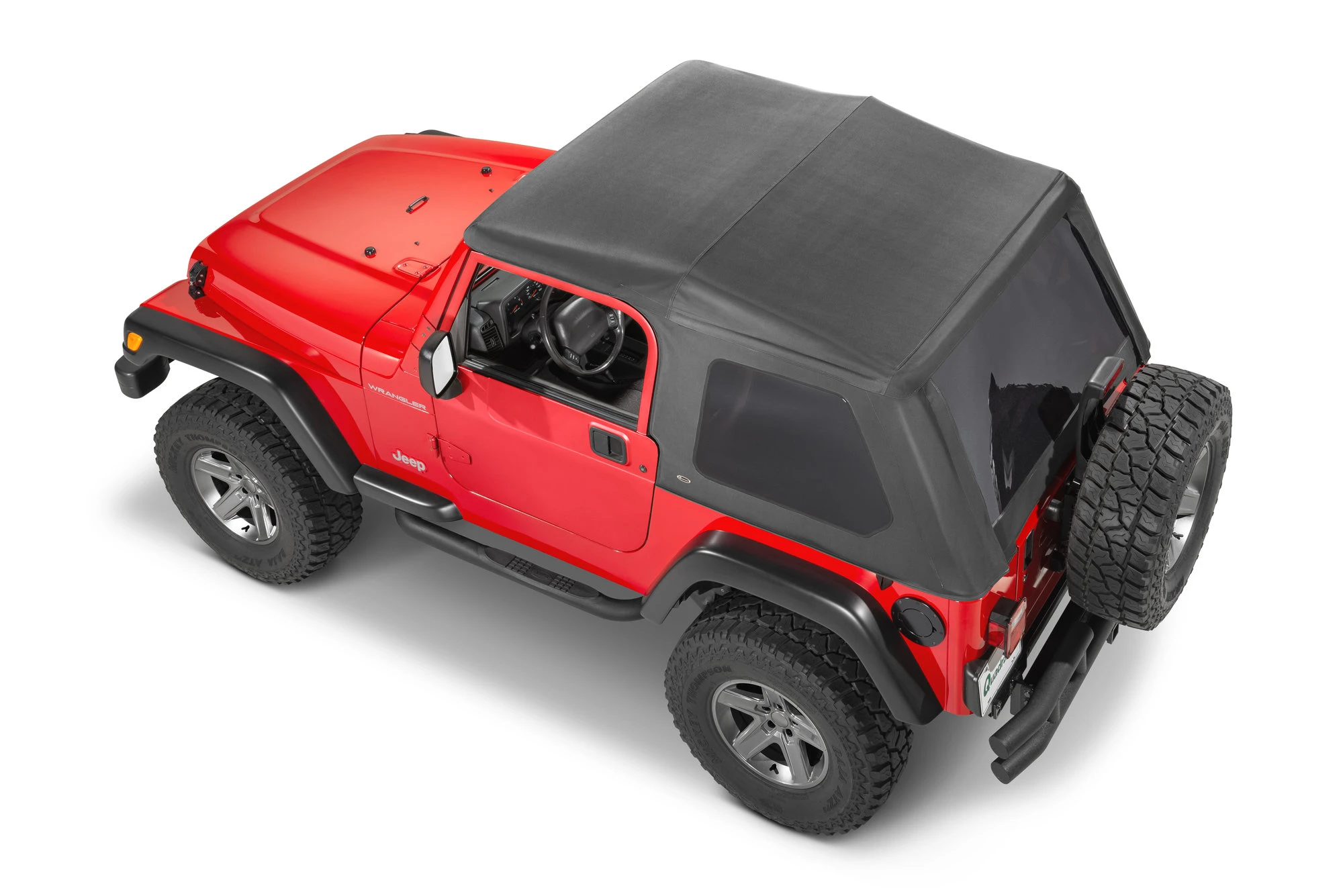 QuadraTop 11132 8015 Adventure Top Fastback Conversion Soft Top in Black Denim for 97-06 Jeep Wrangler TJ