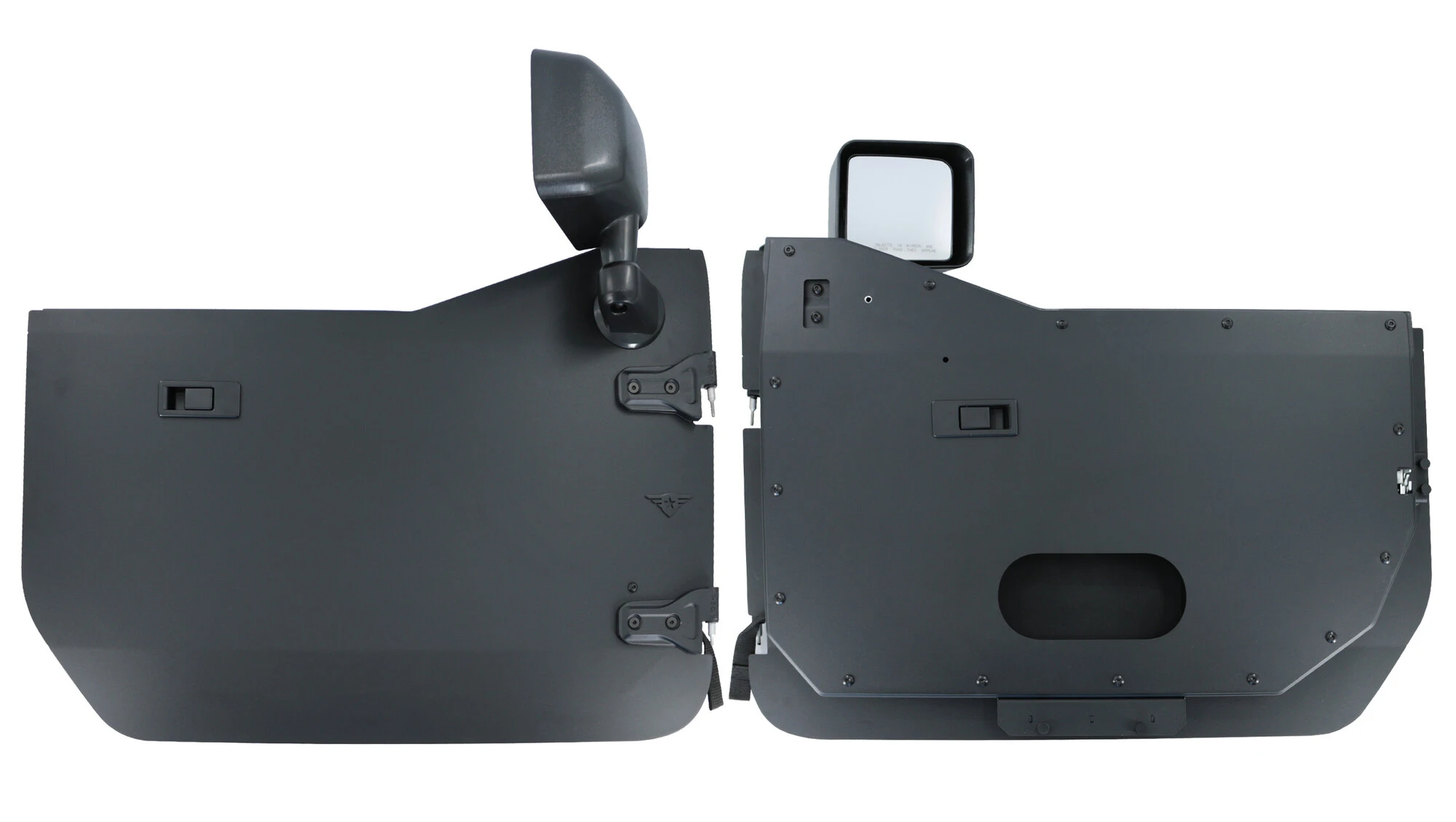 Combat Off Road Full Metal Jacket Aluminum Doors - Front & Rear in Black Powder Coated for 18-26 Jeep Wrangler JL Unlimitd 4-Door