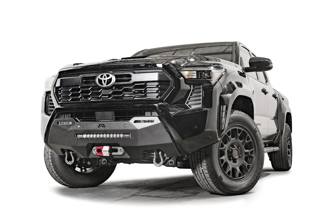 Fab Fours TT24-N6351-B Hidden Winch Mount Front Bumper in Bare for 24-26 Toyota Tacoma