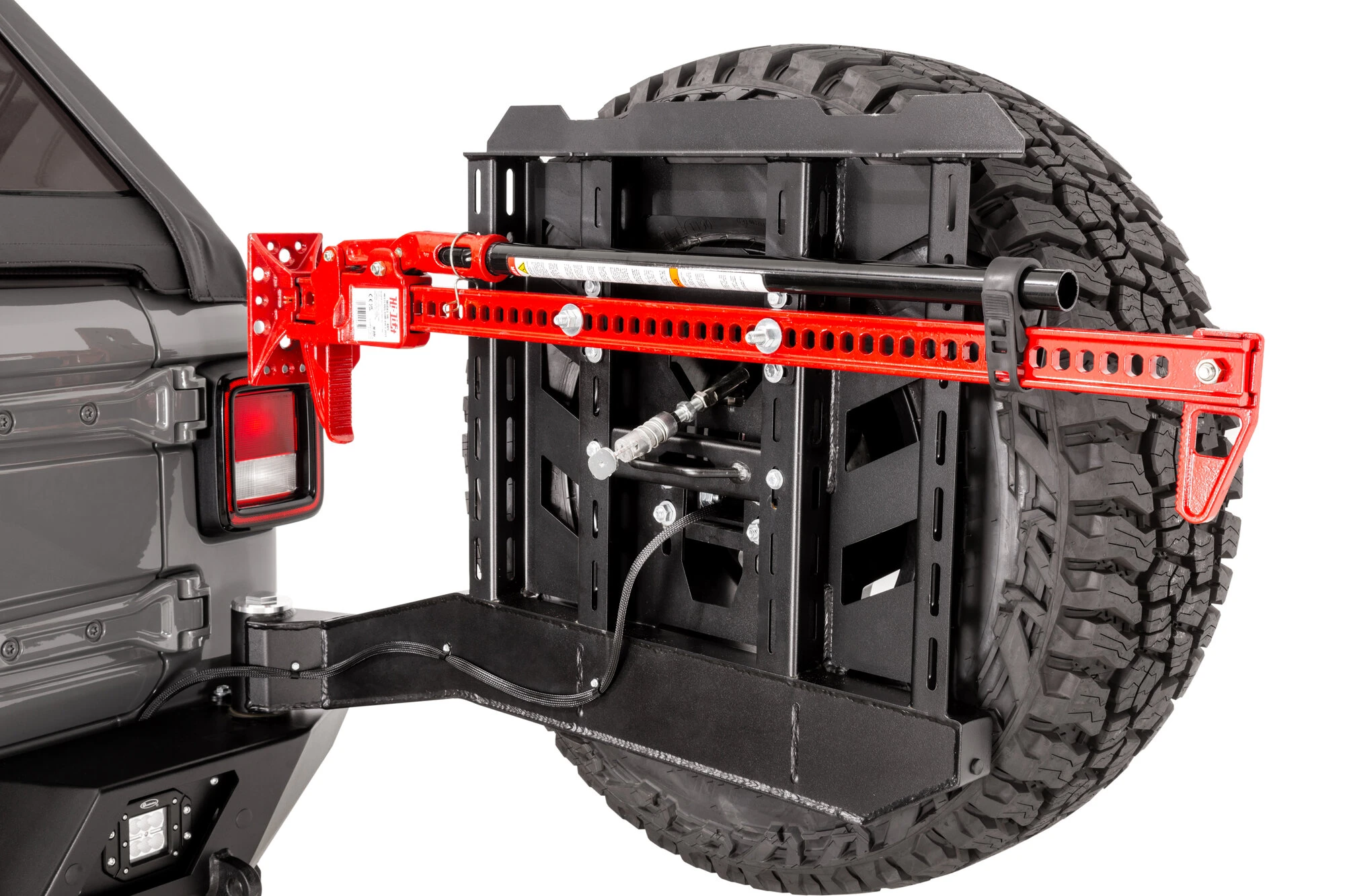 LoD Offroad JHL0700 Destroyer Hi-Lift Jack Mount in Bare Finish for 07-26 Jeep Wrangler JK & JL equipped with LoD Destroyer Tire Carrier