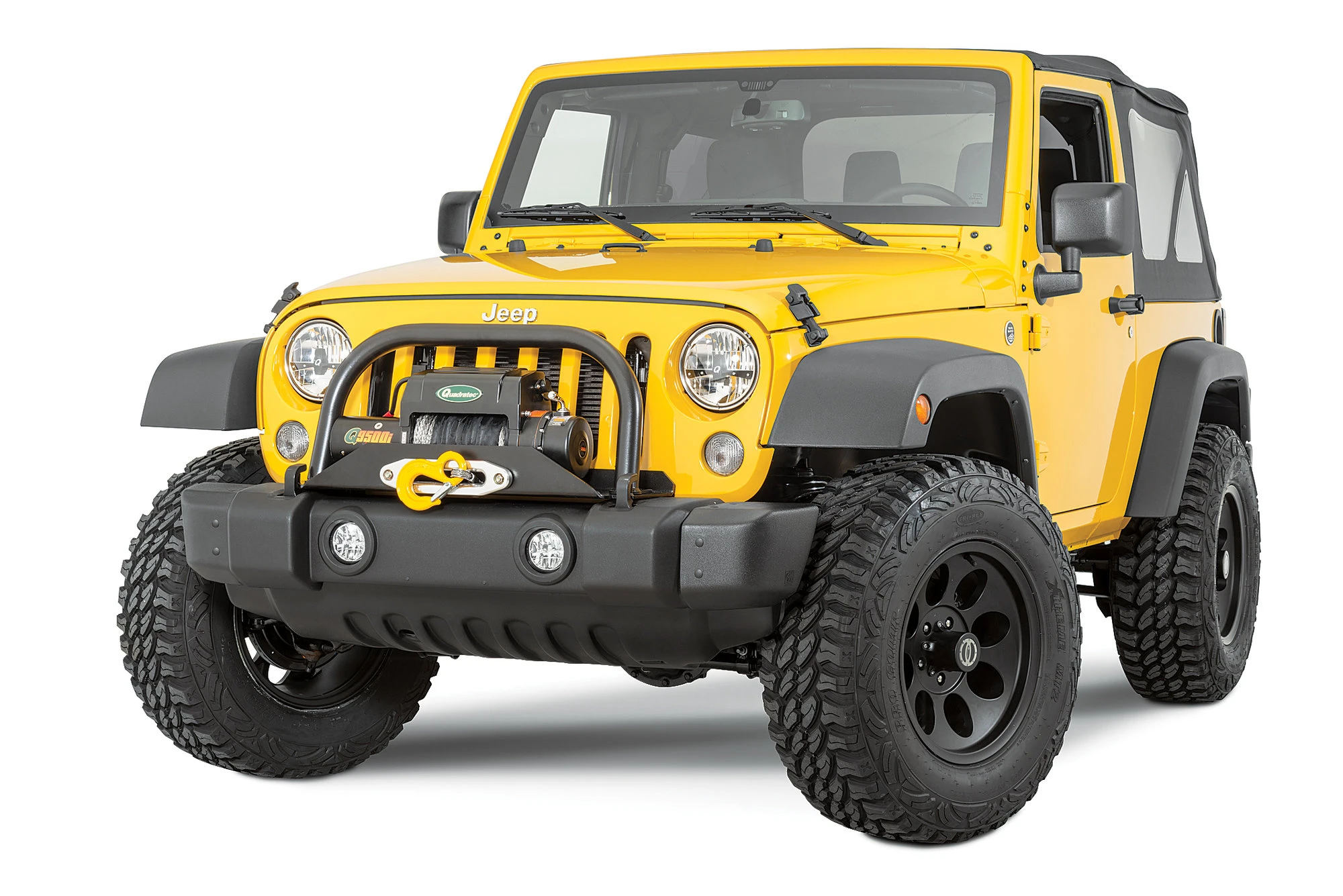 Vertically Driven Products 31550 Stubby End Cap Kit for 07-18 Jeep Wrangler JK with Factory Plastic Front Bumper