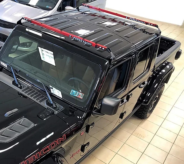 Exposed Racks 8-00-9657-BK Hardtop Roof Rack Solid Black for 18-26 Jeep Wrangler JL & Gladiator JT