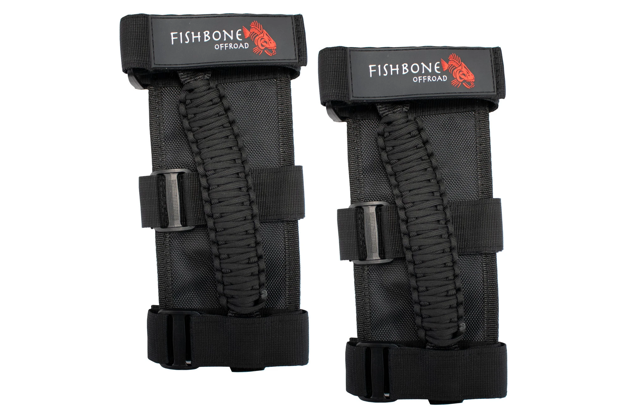 Fishbone Offroad FB55279 Paracord Grab Handle Set in Black for 87-18 Jeep Wrangler YJ, TJ and JK