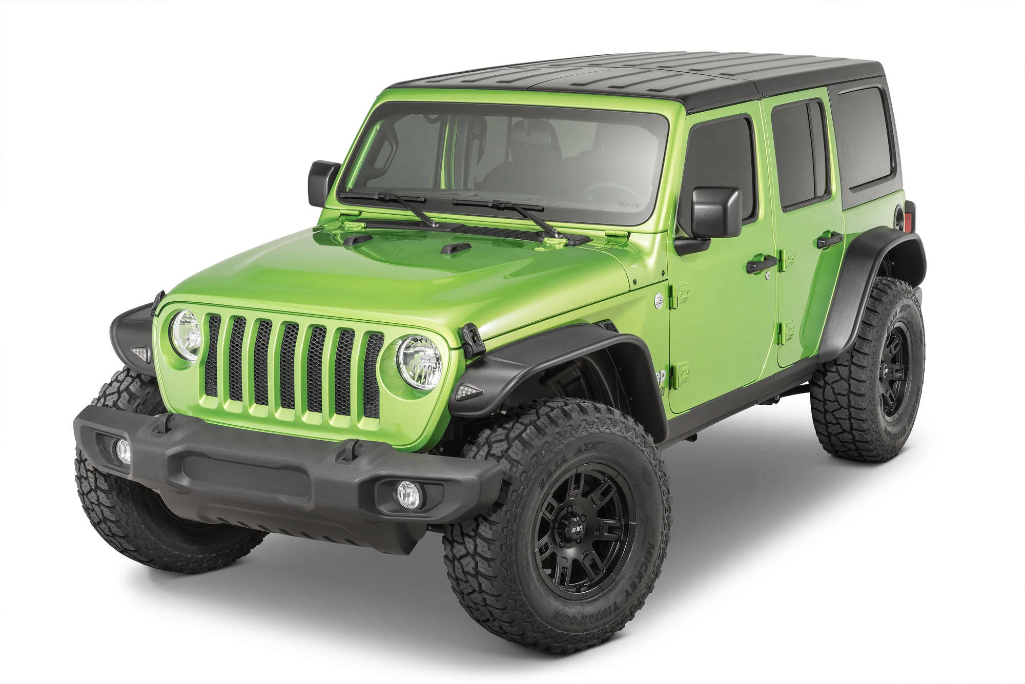 Bushwacker 10923-07 Flat Style Fender Flares for 18-26 Jeep Wrangler JL