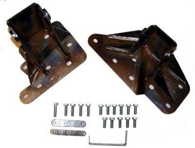 Mountain Off-Road BBTJ9799 MORE BombProof Block Brackets in Bare Steel for 97-99 Jeep Wrangler TJ with 4.0L