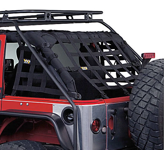 Warrior Products 40500 Rear Cargo Netting for 07-18 Jeep Wrangler Unlimited JK 4 Door