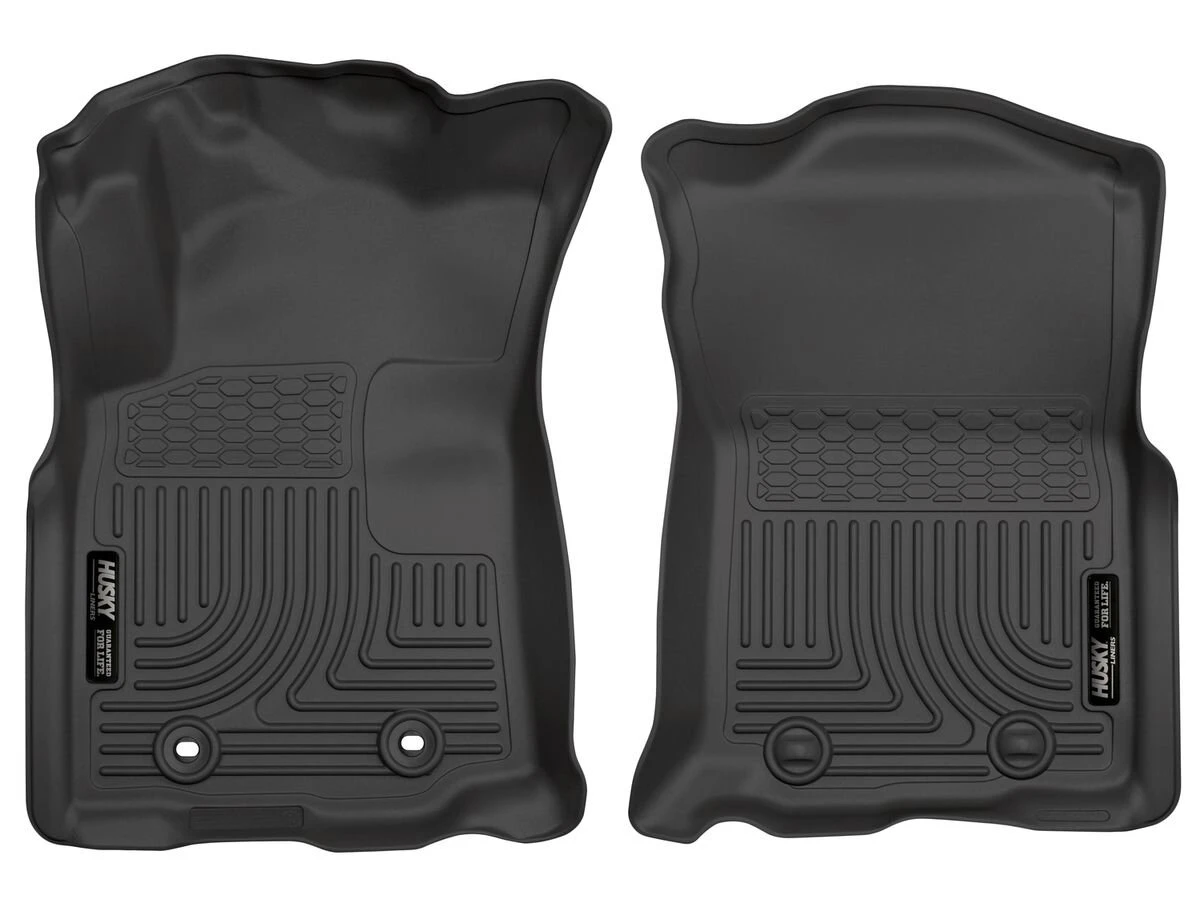 Husky Liners 13961 Weatherbeater Floor Liners - Front Liners for 16-17 Toyota Tacoma with Manual Transmission
