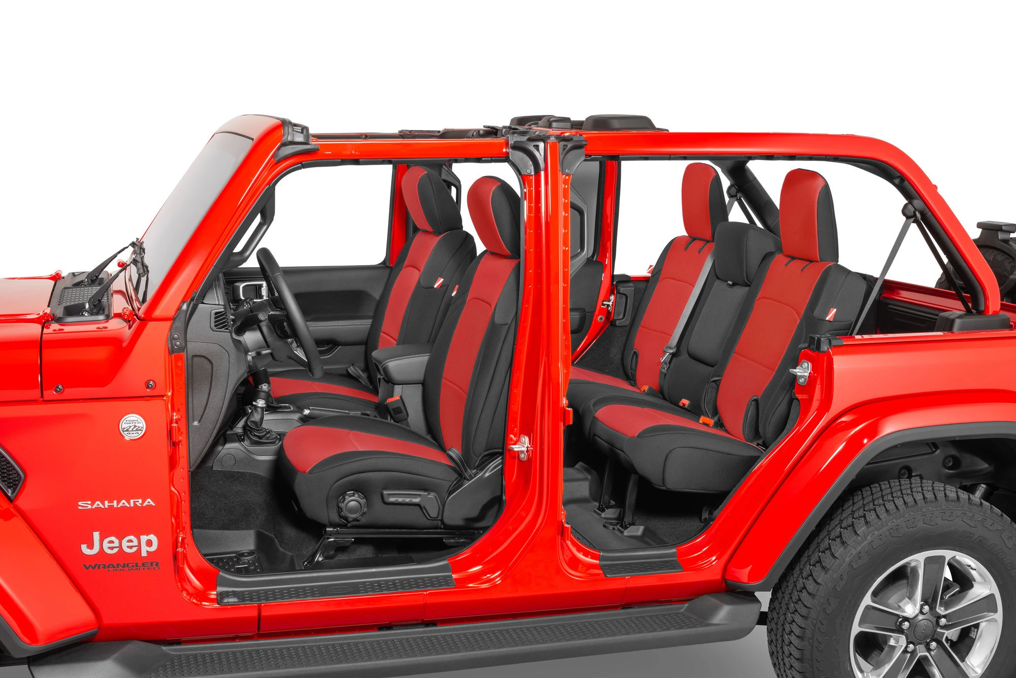 Diver Down Front and Rear Neoprene Seat Covers - in Blue for 18-25 Jeep Wrangler JL 4Xe Unlimited 4-Door