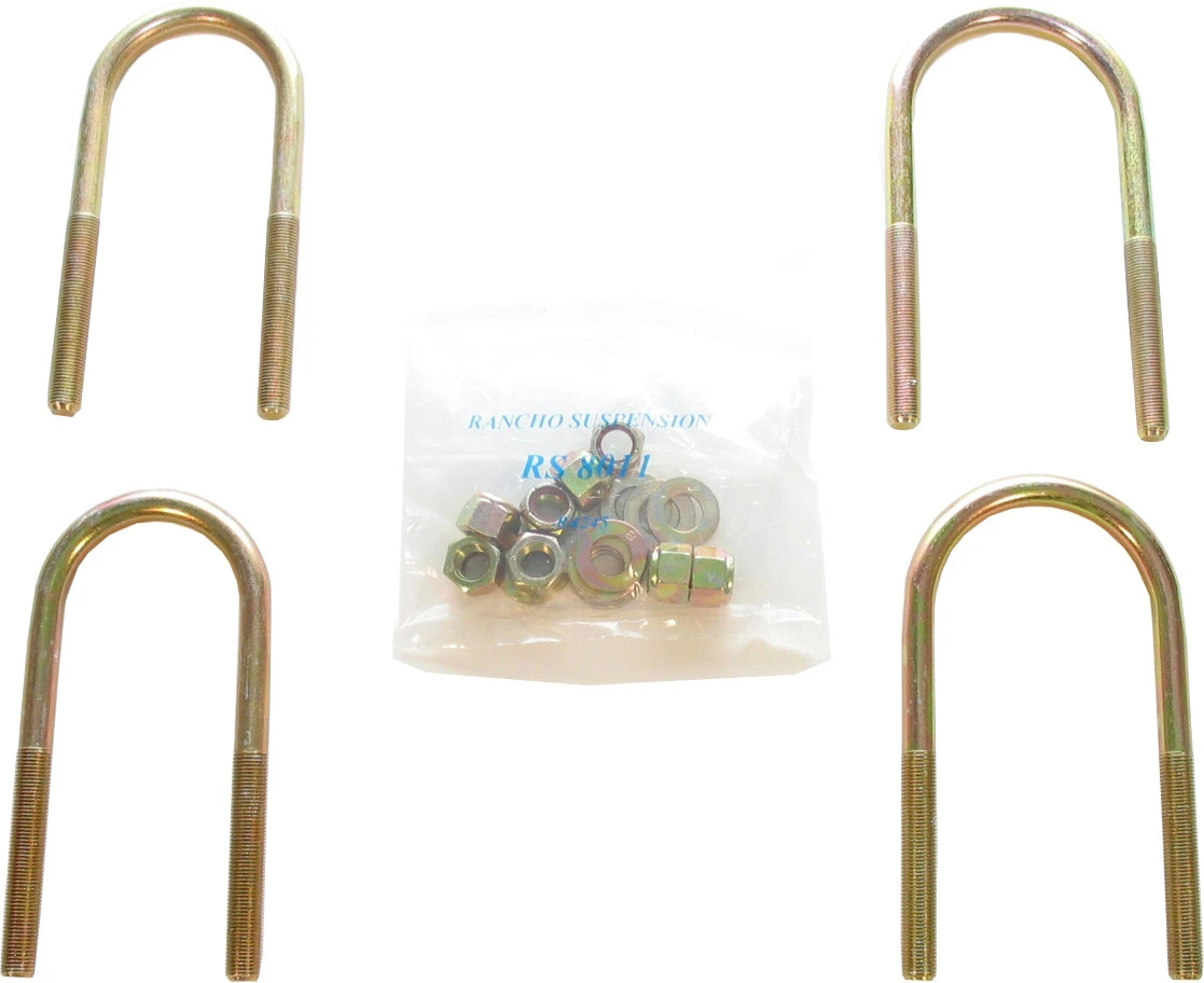 Rancho RS720 Heavy Duty Front Axle U-Bolt Kit for 87-95 Jeep Wrangler YJ