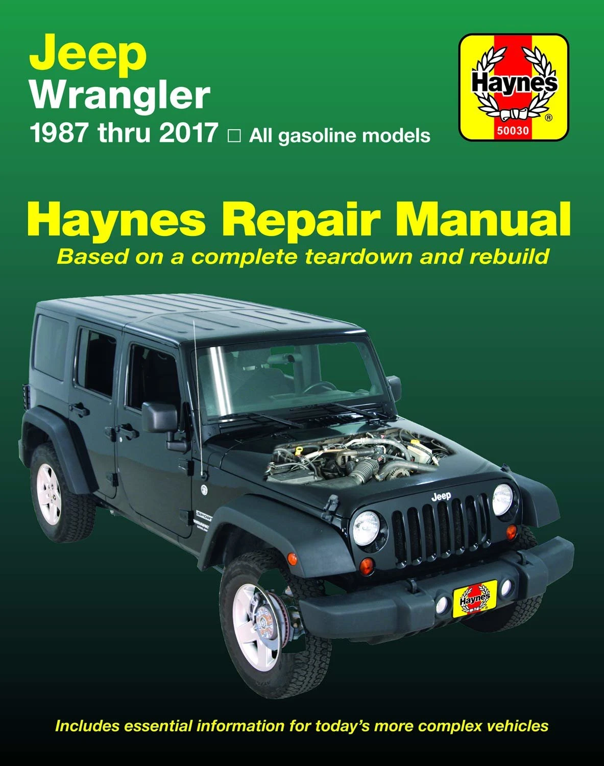 Haynes Manuals 50030 for 87-17 Jeep Wrangler YJ, TJ, JK & Unlimited