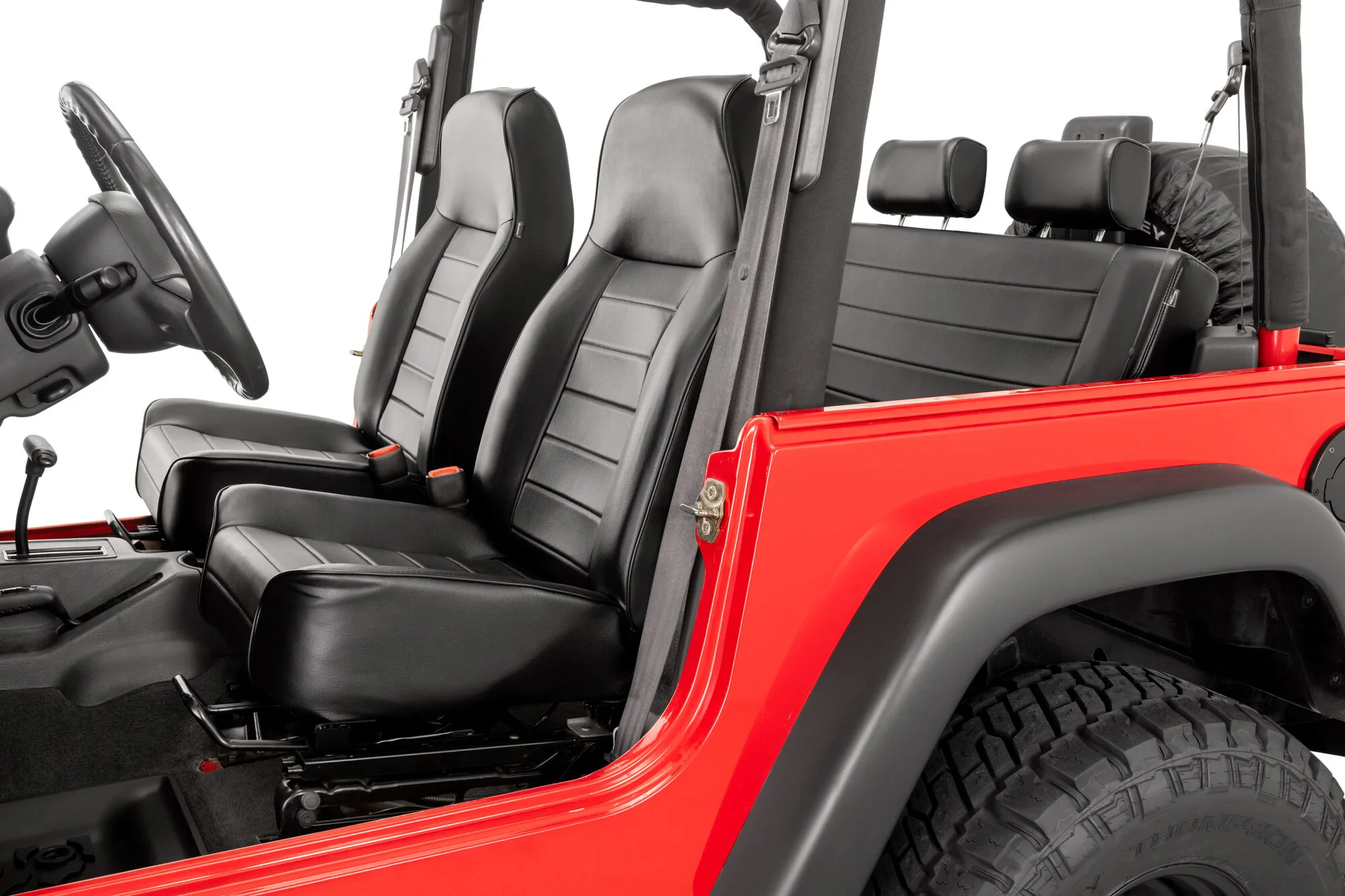 Quadratec Heritage Premium Front Seats Single Brown