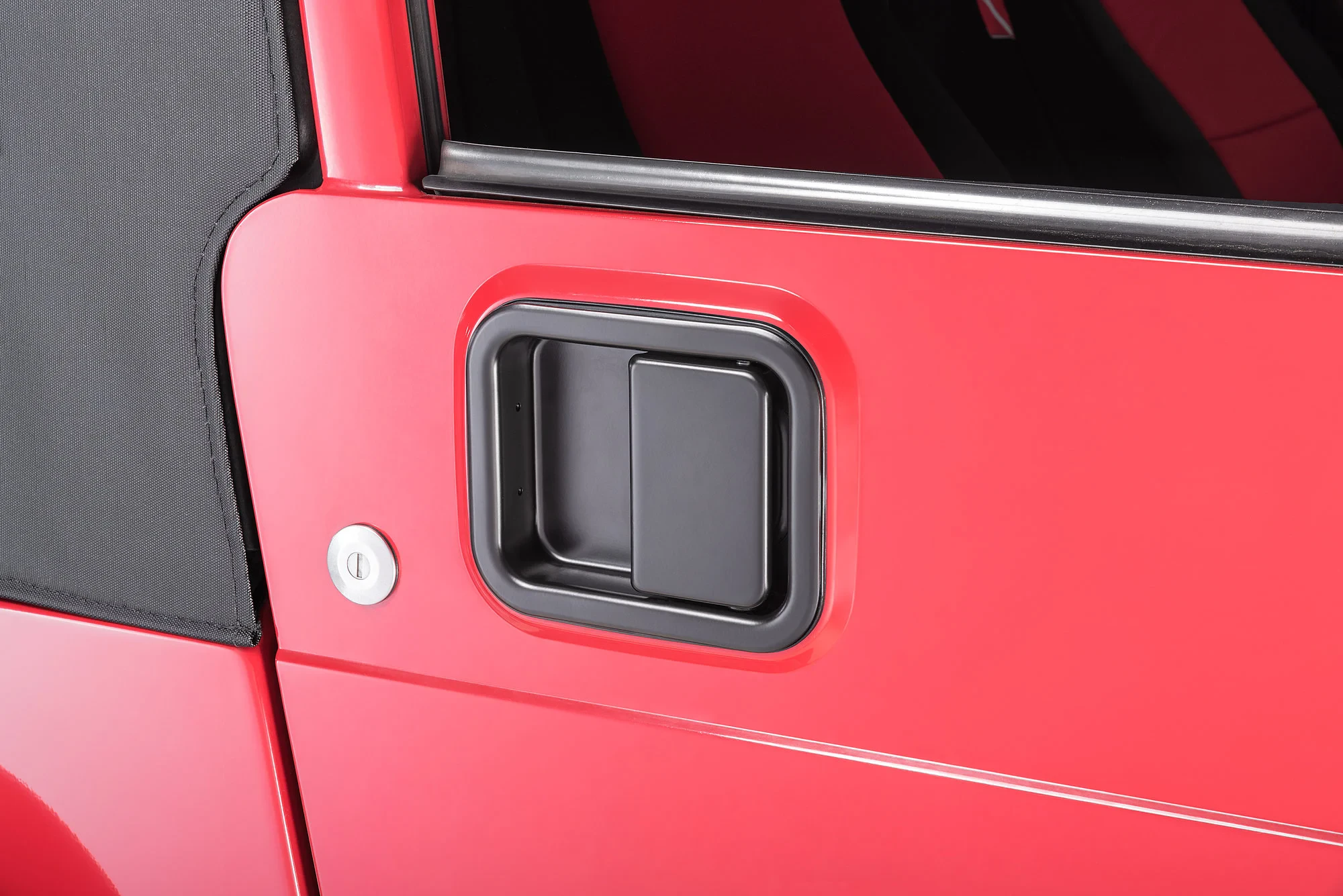 Quadratec 55014 36 Full Steel Door Paddle Handle in Black for 82-95 Jeep CJ & Wrangler YJ Driver Side, 97-06 Wrangler TJ Passenger Side