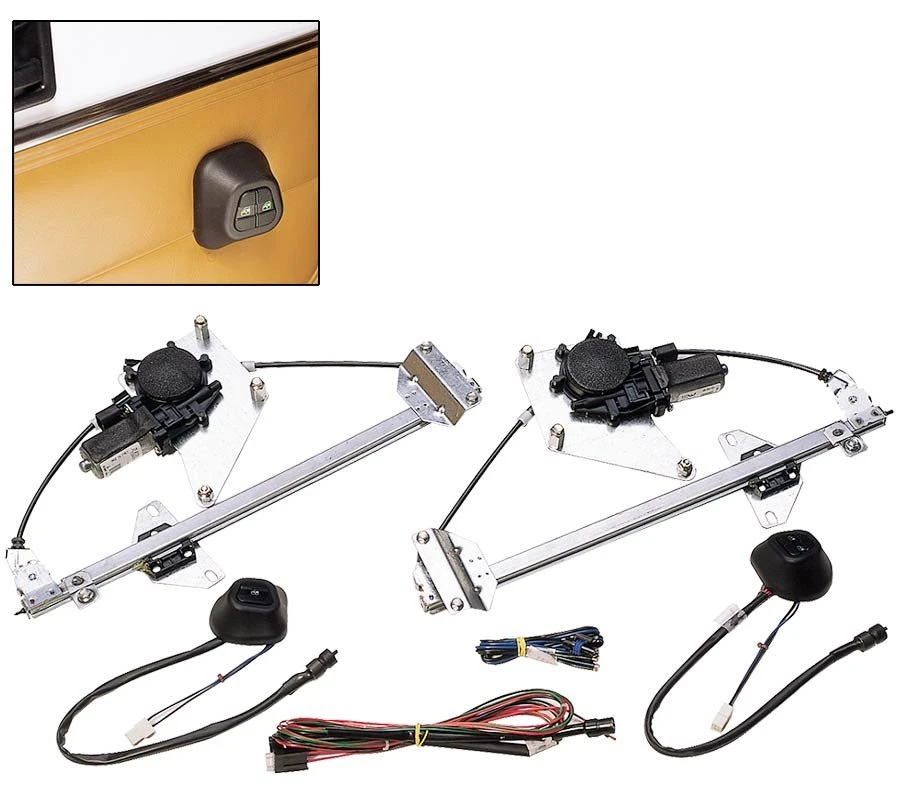 Electric-Life JE11-1098 Direct Fit - Power Window Kit for 87-95 Jeep Wrangler YJ