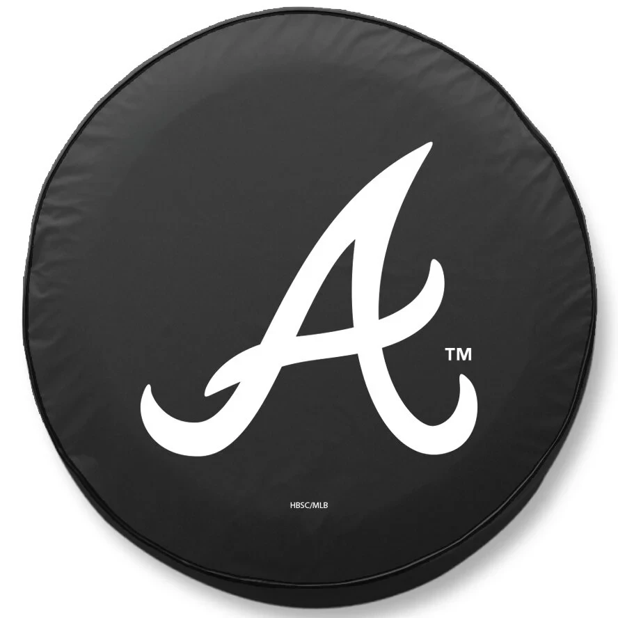 MLB TCMMLBAtlWT Atlanta Braves Tire Cover in White for 25" x 8" Tire
