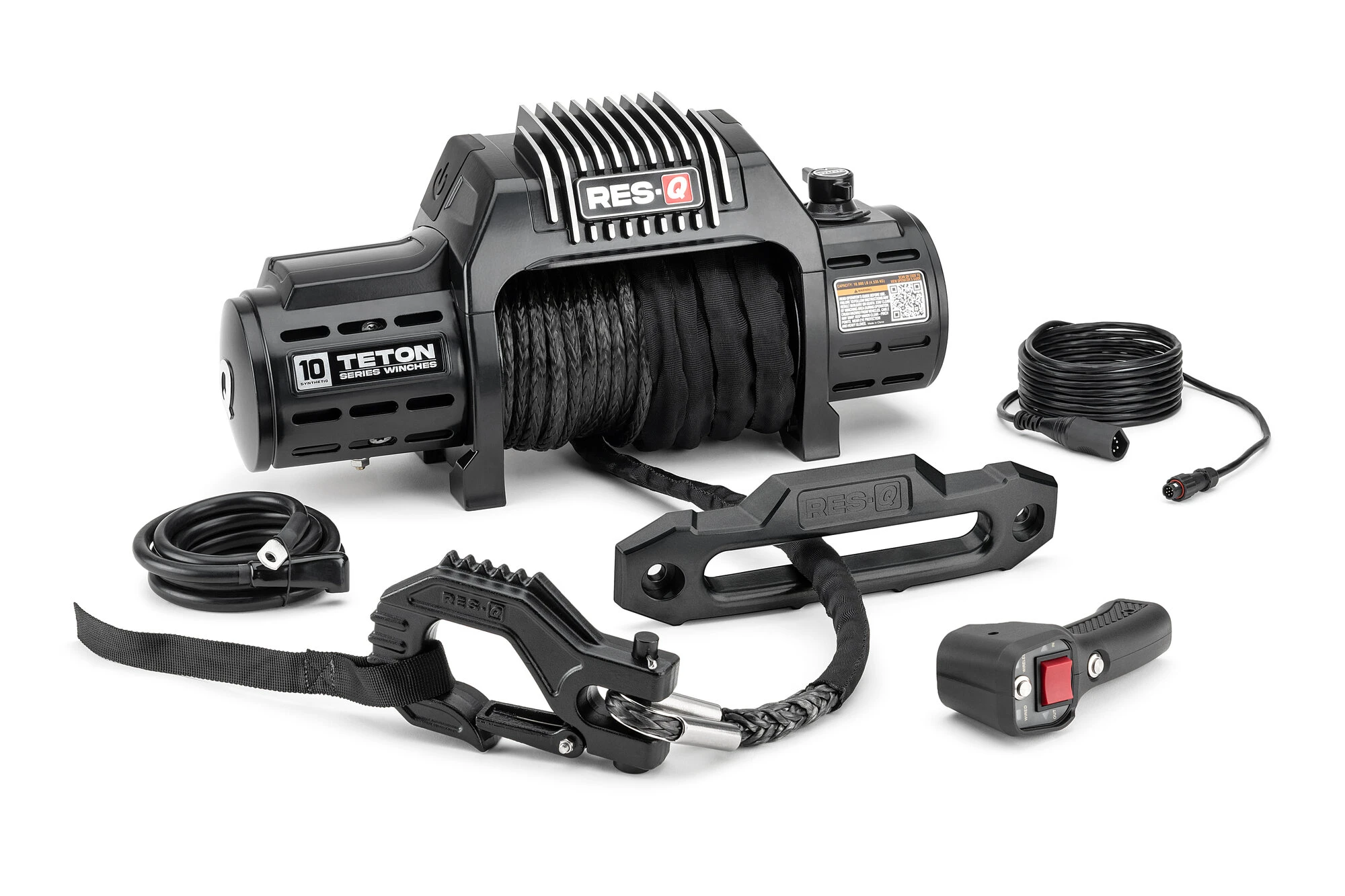 Quadratec RES-Q Teton Series Winch 10,000 lbs with Steel Cable