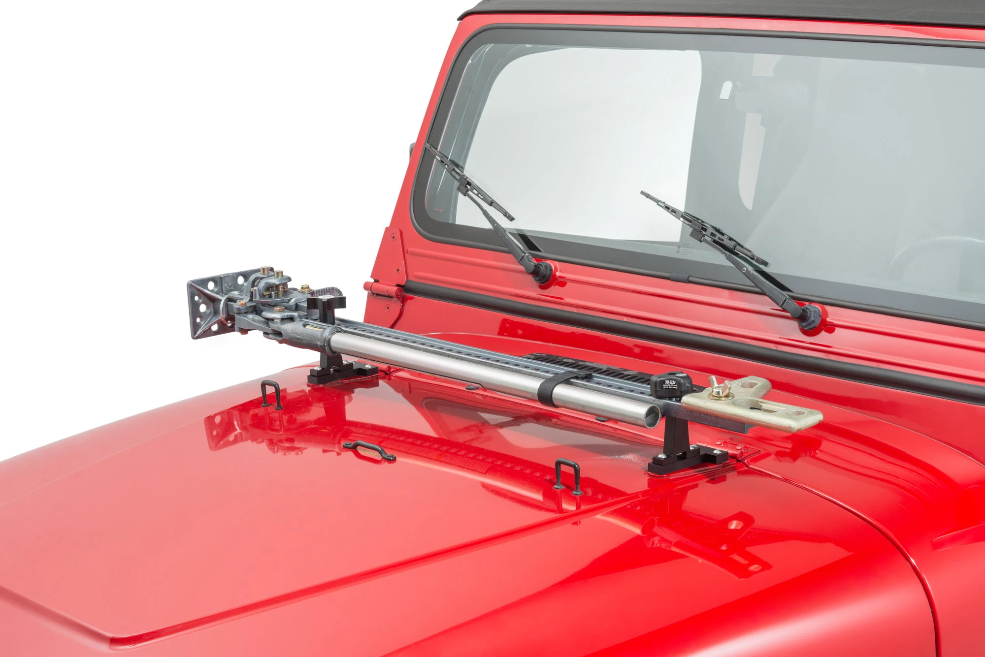 Hi-Lift Jack X-Treme Jack 48" in Silver with Jack Hood Mount & Hood Mount Lock for 76-95 Jeep CJ-5, CJ-7, CJ-8 Scrambler & Wrangler YJ