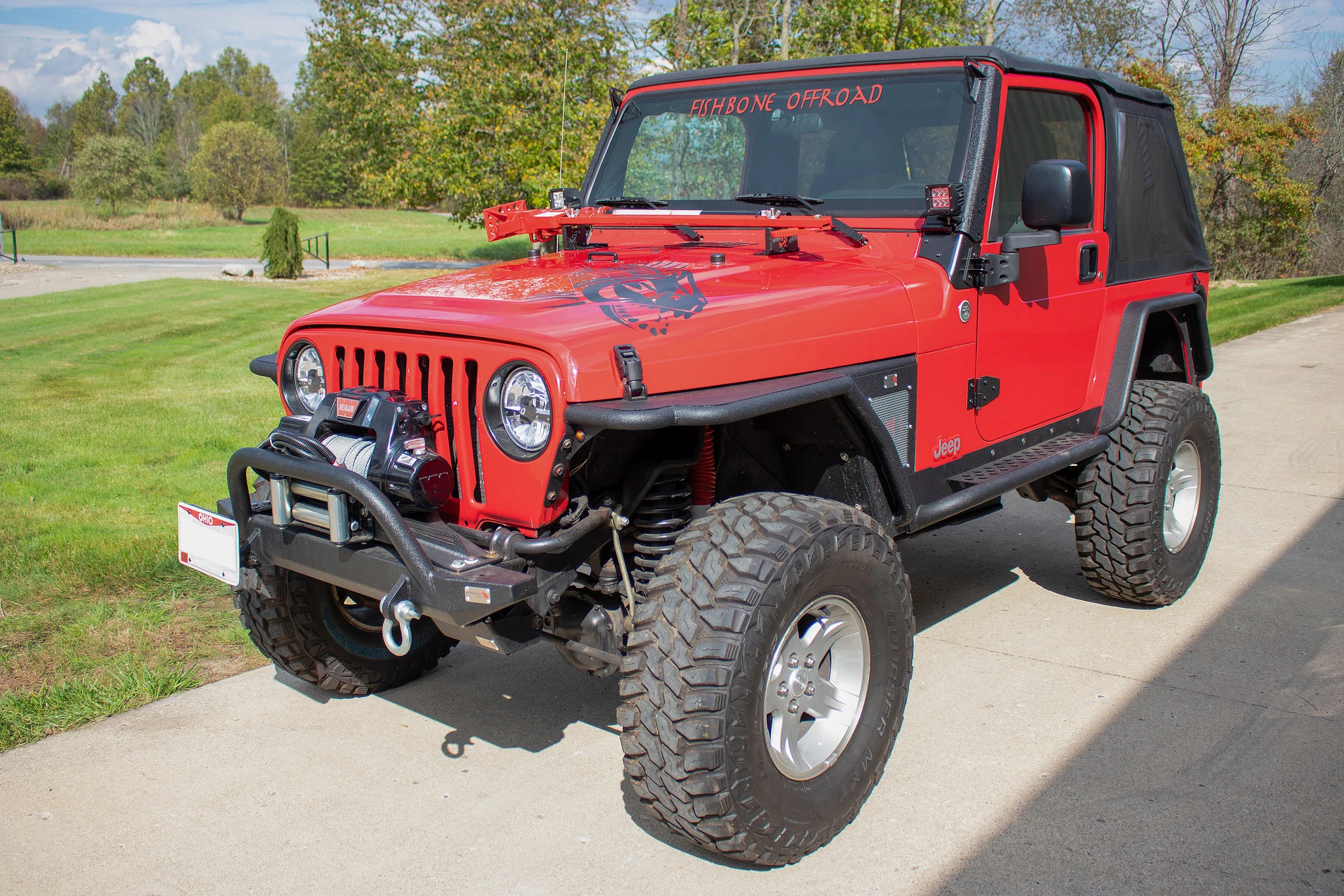Fishbone Offroad FB21313 Hi-Lift Jack Hood Mount for 97-06 Jeep Wrangler TJ