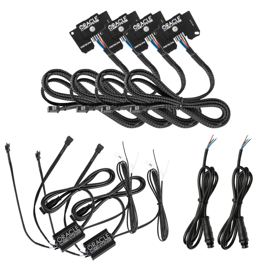 Oracle Lighting 1346-333 ColorSHIFT® RGB+W Headlight DRL Upgrade Kit with 2.0 Controller for 18-26 Jeep Wrangler JL