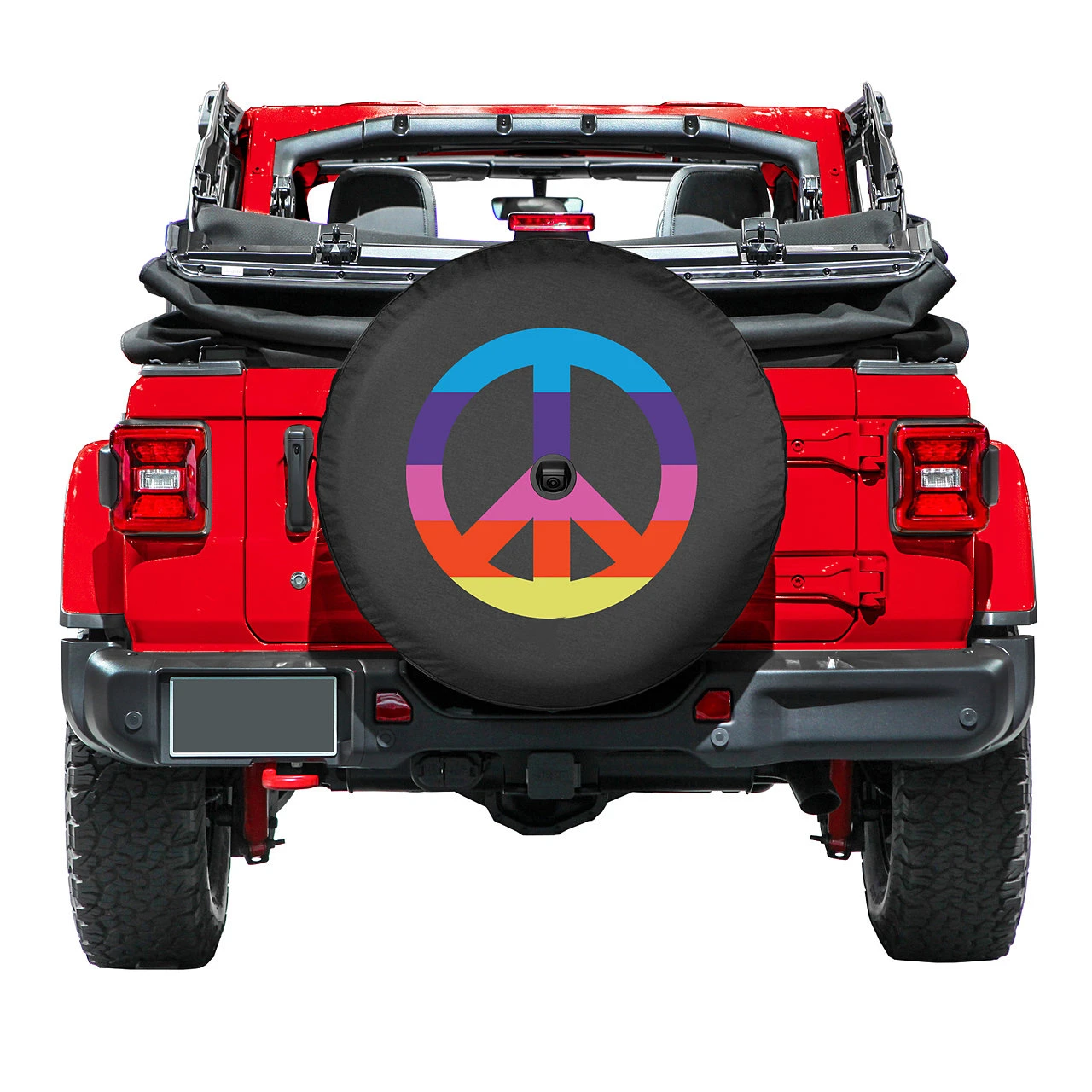 Boomerang Enterprises Peace Sign Logo Tire Cover for 18-26 Jeep Wrangler JL