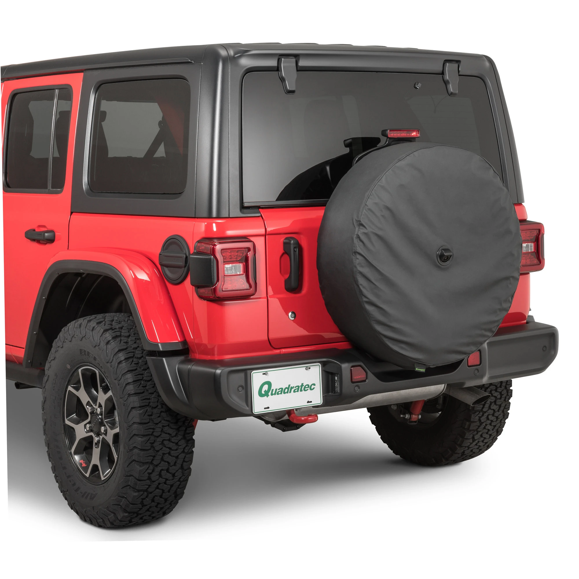 Boomerang Enterprises Spare Tire Cover in Black for 18-26 Jeep Wrangler JL