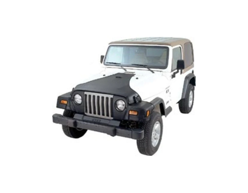 Colgan Custom Vinyl Full Bra in Carbon Fiber Vinyl for 87-95 Jeep Wrangler YJ