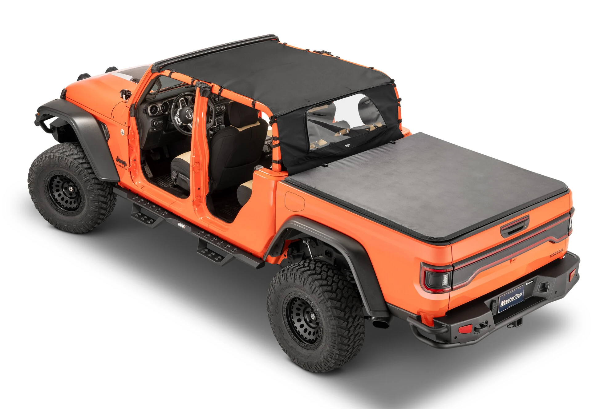 MasterTop Bimini Plus Summer Top & Windstopper Combo for 20-26 Jeep Gladiator JT