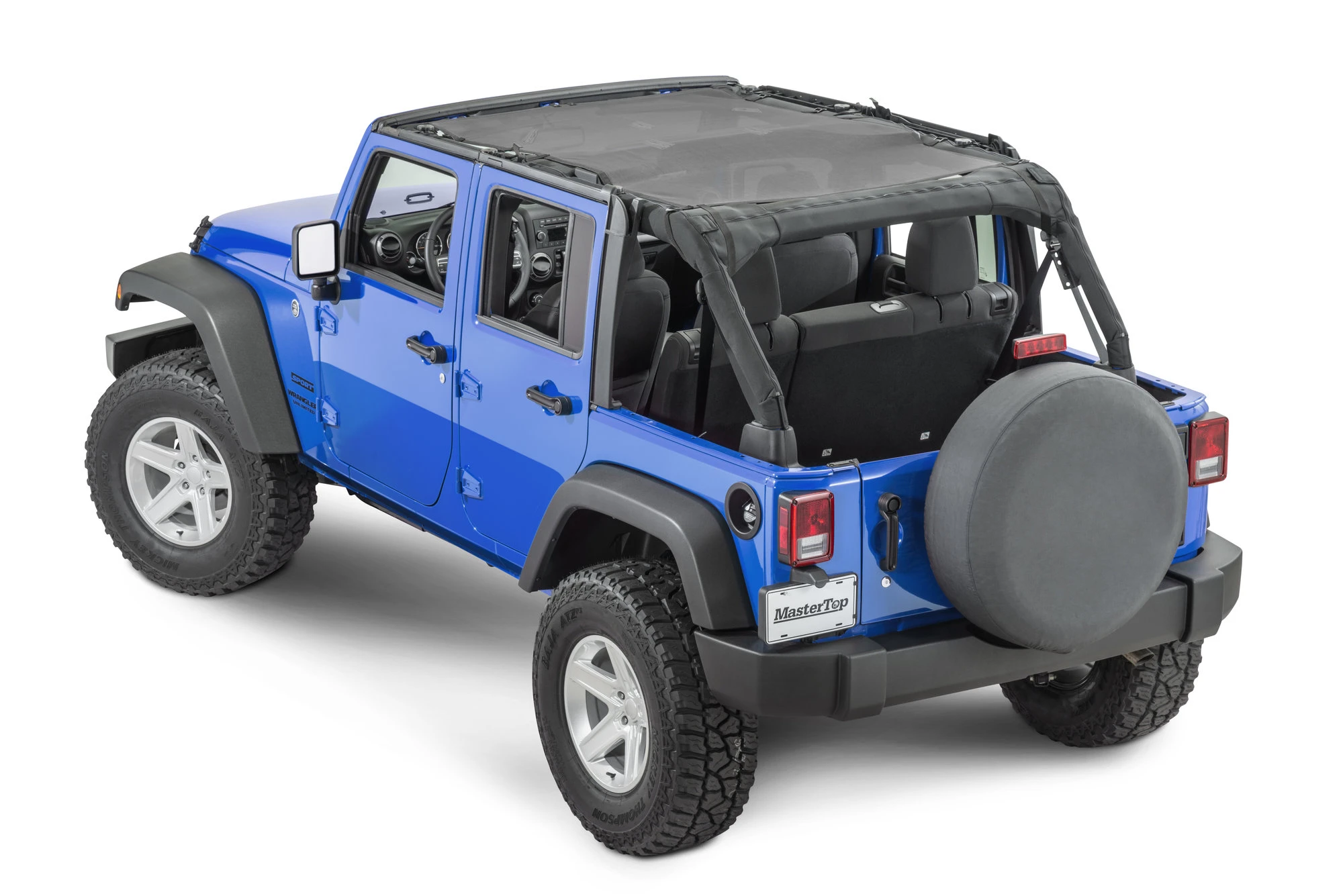 MasterTop ShadeMaker Freedom Mesh Bimini Top Plus for 07-18 Jeep Wrangler Unlimited JK